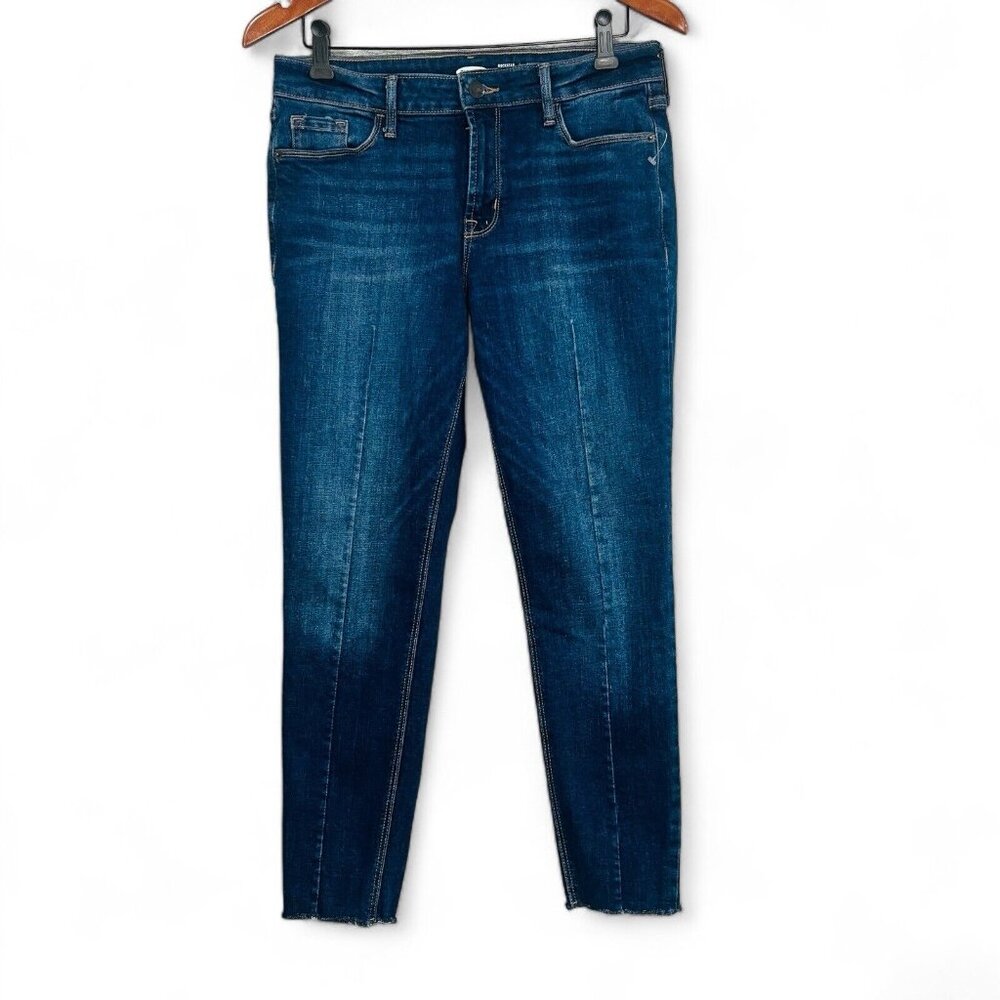 Old Navy Jeans Women Size 8 Blue Rockstar Super Skinny Ankle Mid Rise Faded